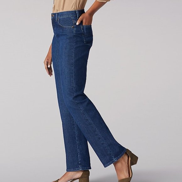 Lee Original Relaxed Straight Leg Jeans Dark Rinse, LIKE NEW - Picture 1 of 10